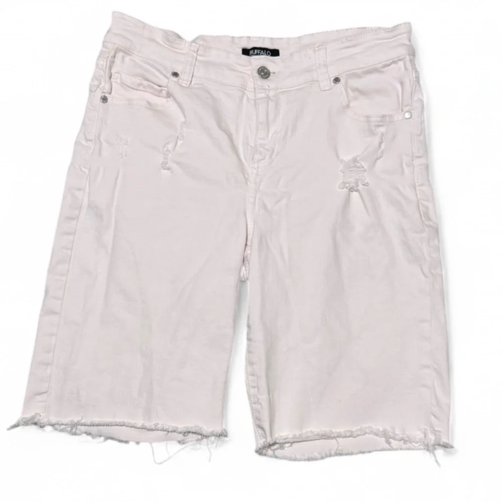 Buffalo David Bitton Tandi Distressed Bermuda Shorts - Pastel Pink - Size 10/30 - Picture 1 of 6